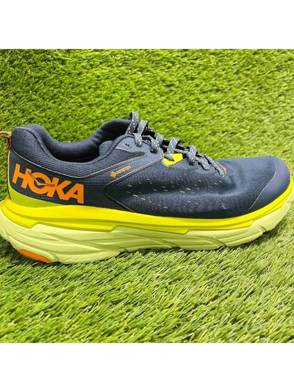 Hoka One One Challenger ATR 6 GTX Mens Size 9 Blue Yellow Running Shoes Sneakers